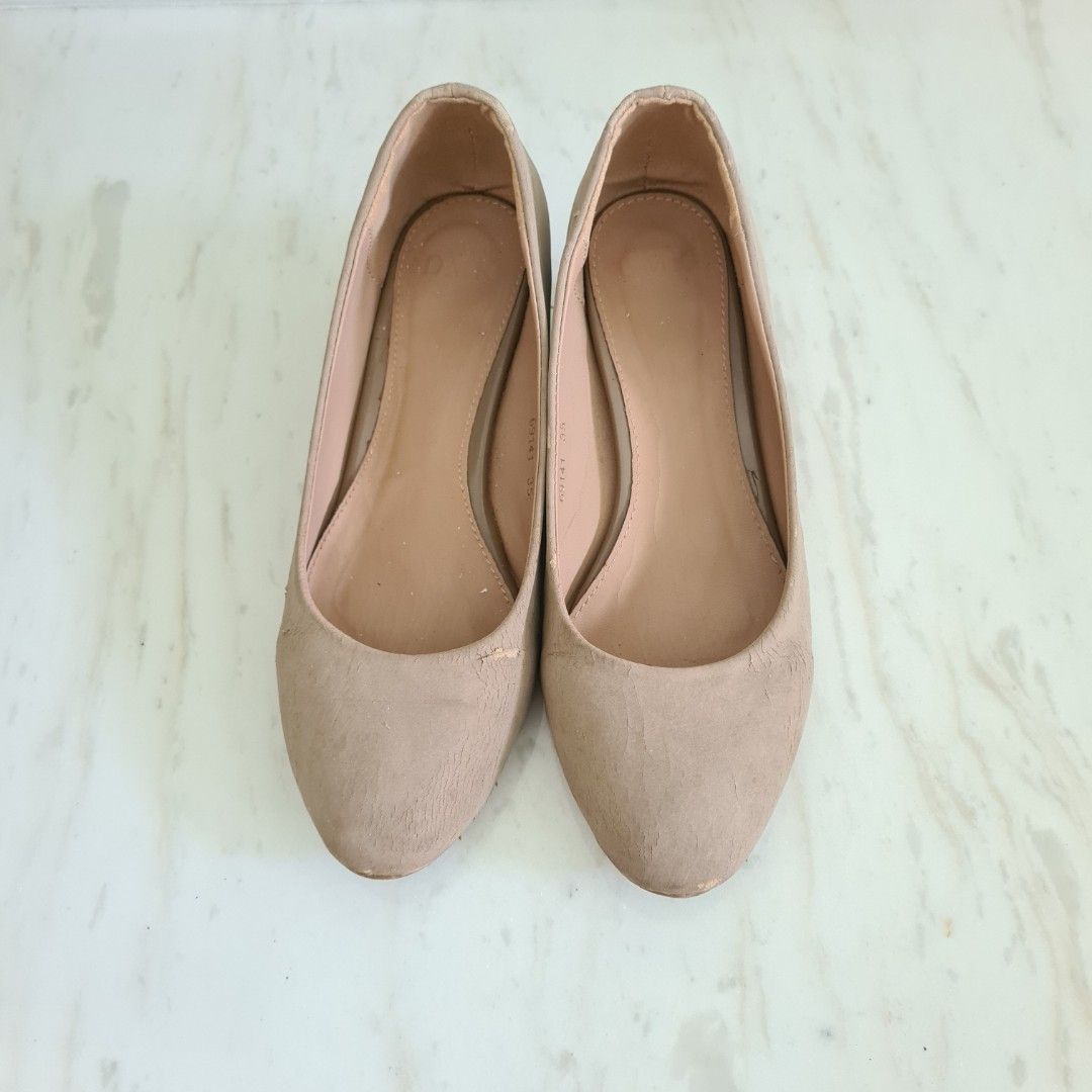 Office new arrivals nude wedges