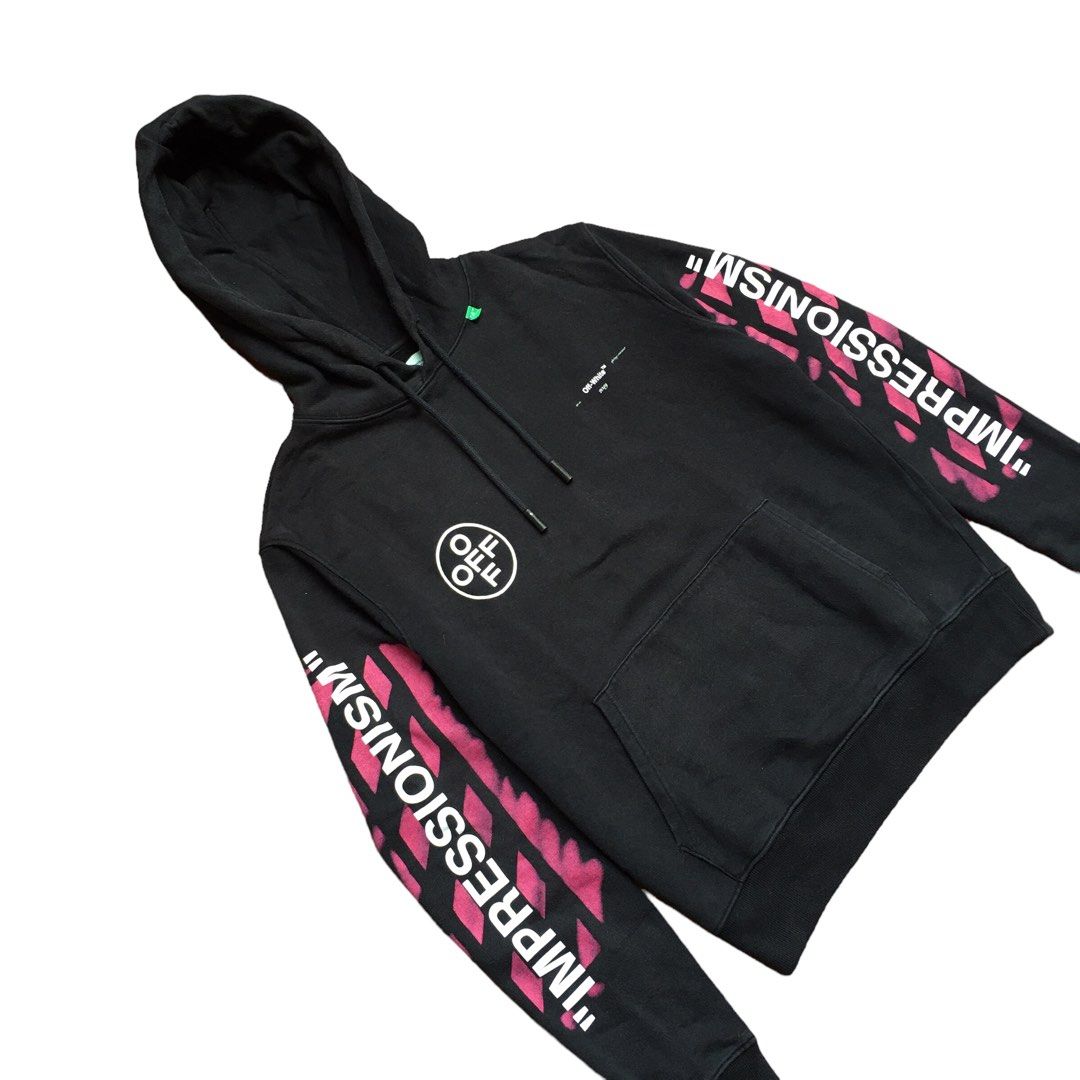 Off white store diagonal stencil hoodie