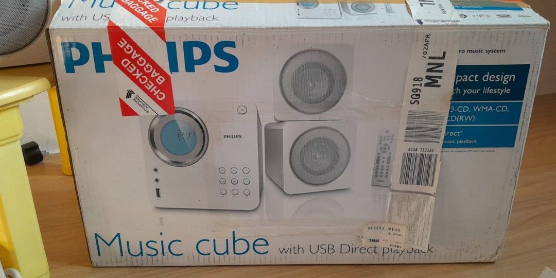 RUSH SALE! Philips Music Cube complete set (Category: Portable Music Players) located in Manila. Submitted by mr.teatarik (Listing ID 1279026682, Image 2). Description: I'm selling my Philips Music Cube compo set complete with box, remote control & set of CDs for u to play songs. Tip top condition 9/10, have great surround sound perfect for your home theater. More details at : https://www.philips.com.sg/c-p/MCM103_98/- Shipping not included accep