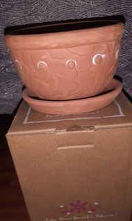 Plant pot 3x3 inches terracotta with under
