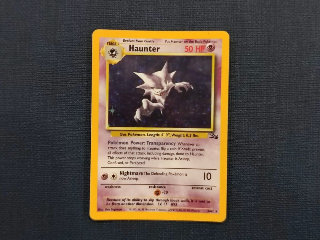 Pokemon Haunter 6/62 Fossil Holo Rare, Hobbies & Toys, Toys & Games on Carousell Pokemon Haunter 6/62 Fossil Holo Rare, Hobbies & Toys, Toys & Games on Carousell