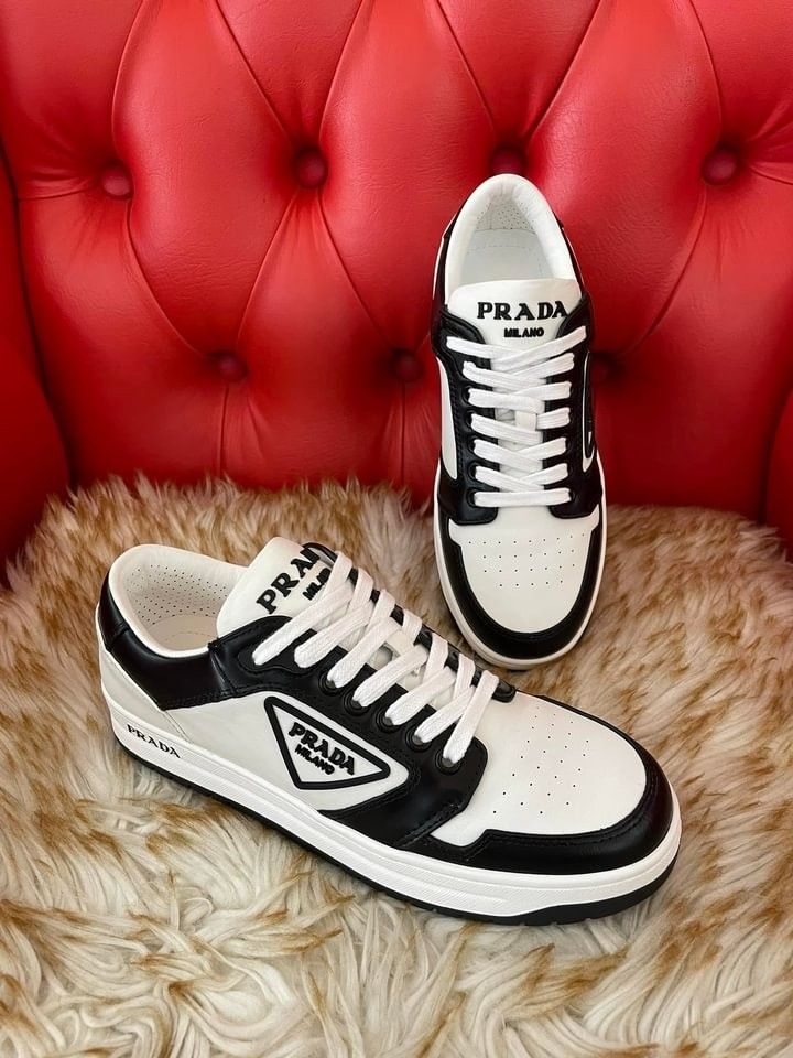Amazon.com | Prada Women's 3S5802 O53 F098L Brown Leather Sneaker US 10.5 /  EU 40.5 | Fashion Sneakers