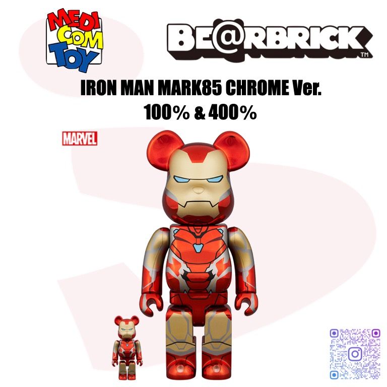 センチの通販 BE@RBRICK IRON MAN MARK85 CHROME - フィギュア