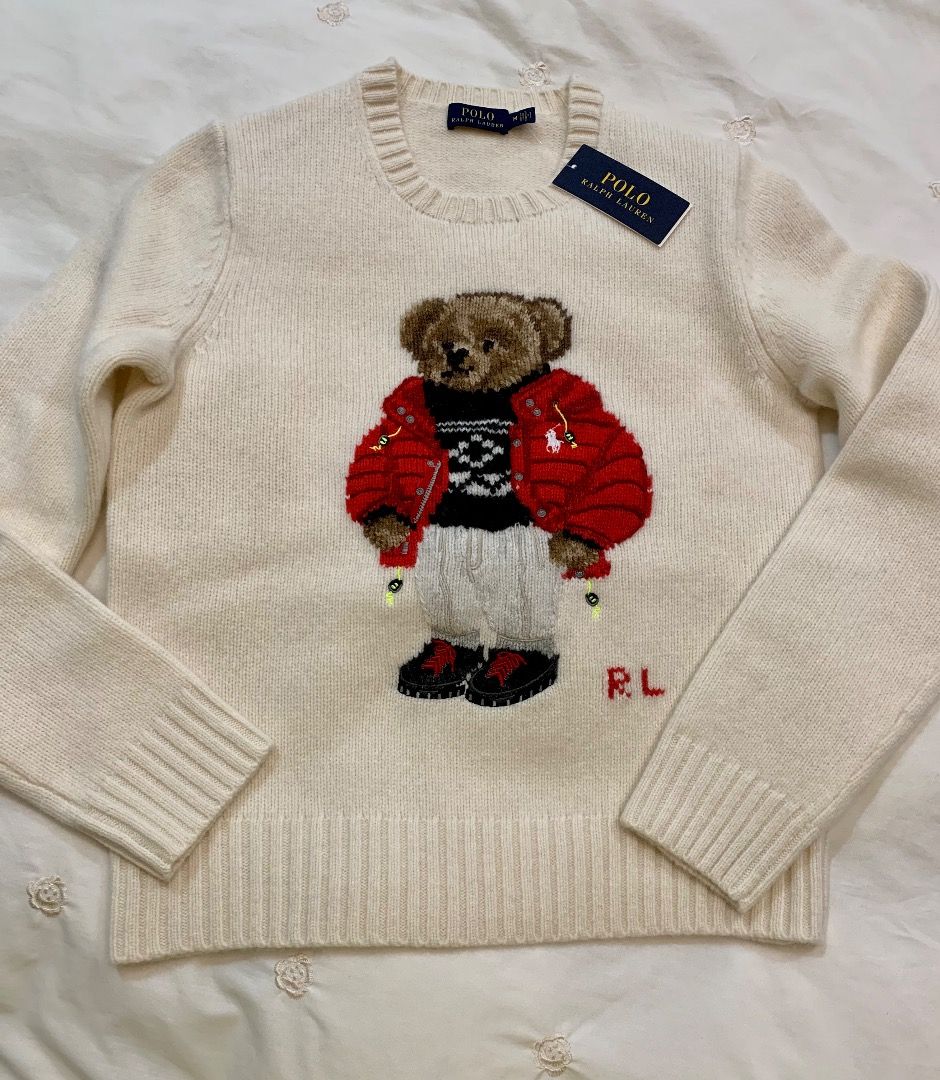 Ralph Lauren Teddy Bear jumper sweater 100 Wool Luxury Apparel