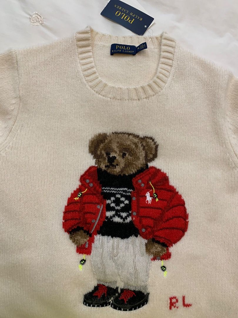Ralph Lauren Teddy Bear jumper sweater 100 Wool Luxury Apparel