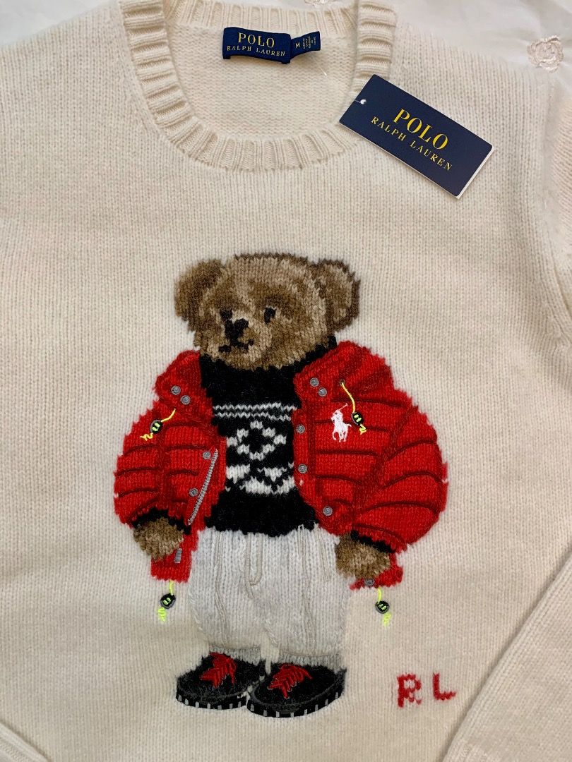Ralph Lauren Teddy Bear jumper sweater 100 Wool