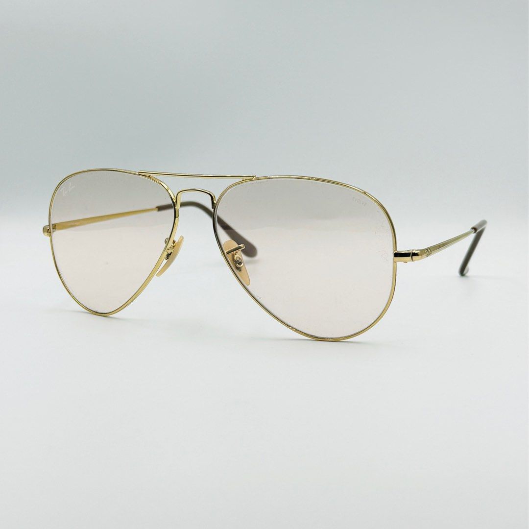 Rayban RB3689 001/T5 Aviator Large Metal (Evolve) Gold w/ Pink