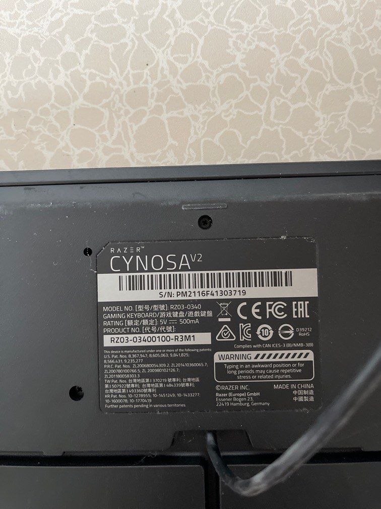 Razer CYNOSA v2 keyboard, Computers & Tech, Parts & Accessories ...