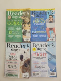 READER'S DIGEST 2015-2016 @ 50each @350 for 8books