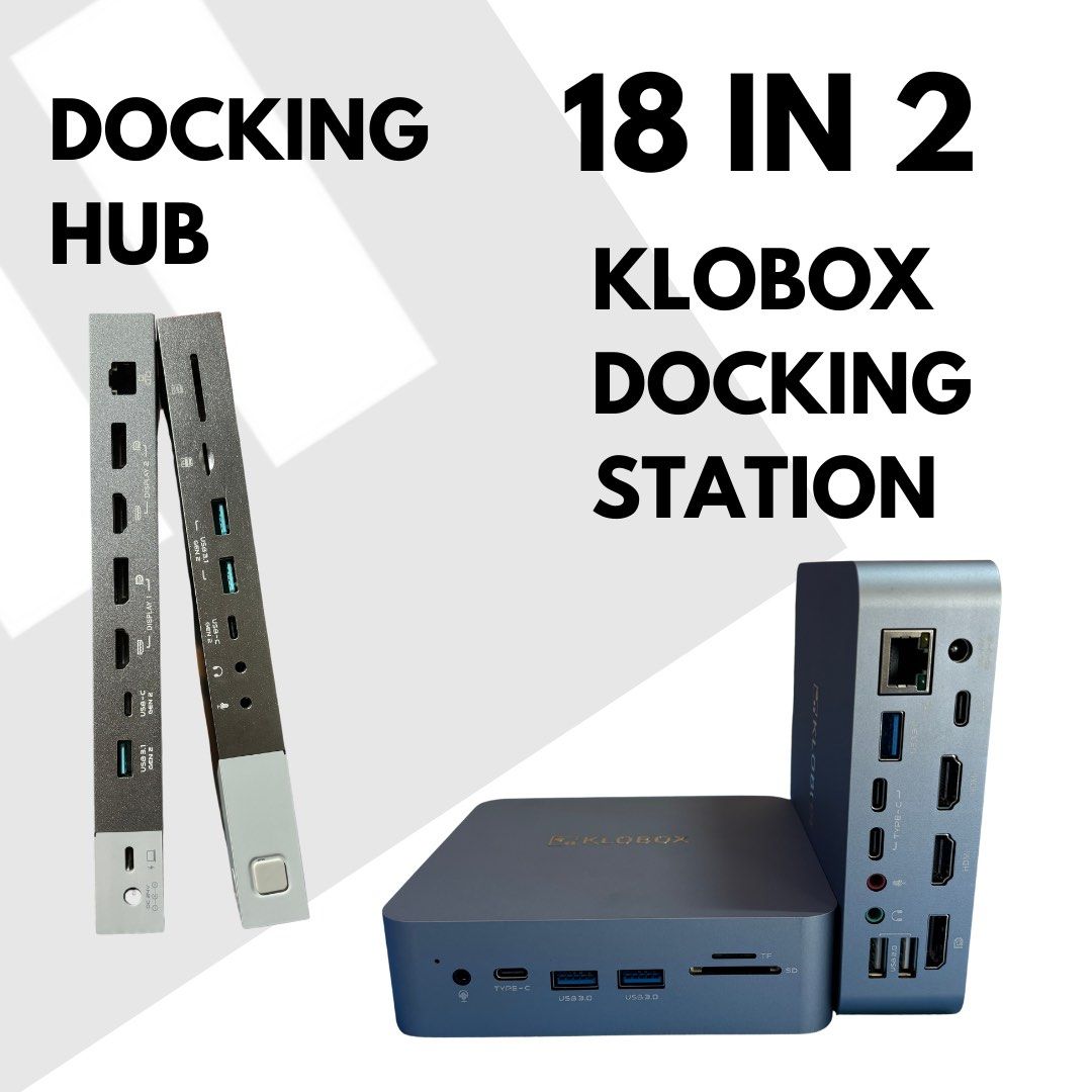 READY INSTOCK Klobox 18 in 2 Docking Station and Docking Hub for mac ...