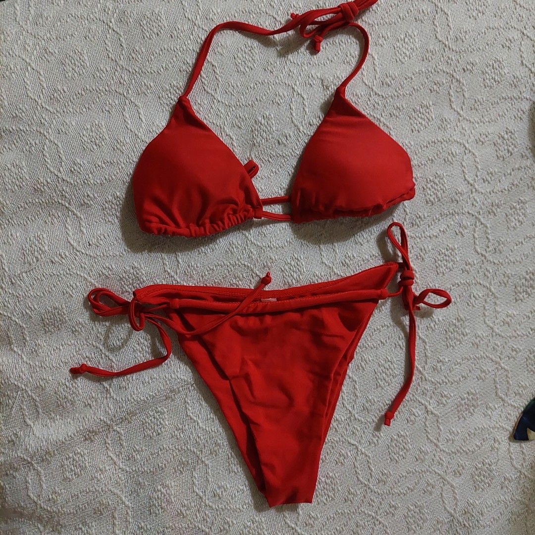 Lovely Two Piece Swimwear Set-Red main image 0