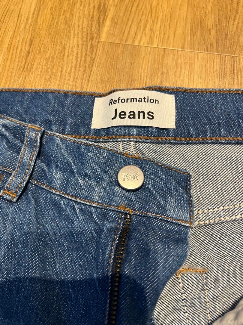 Reformation Julia crop high waist cigarette Jean