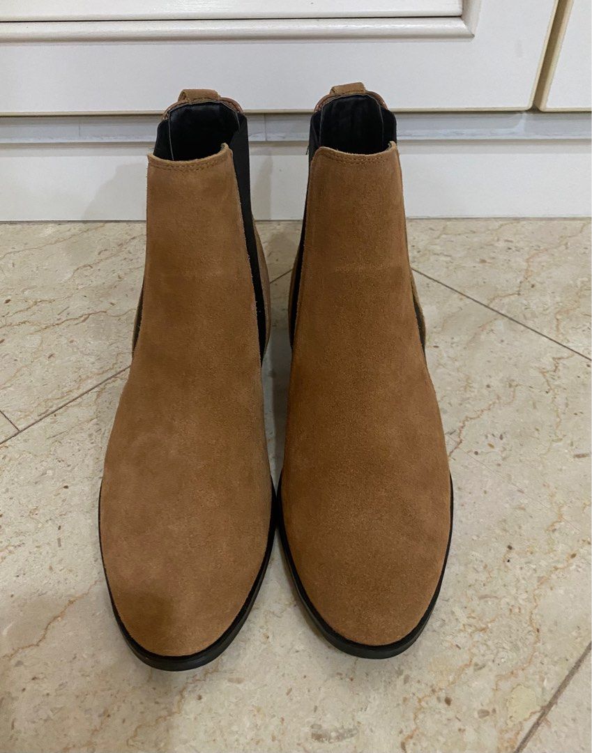 River Island Brown Tan Suede Chelsea Boots Women s Fashion Footwear Boots on Carousell