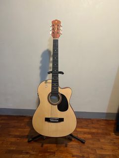 RJ Electric Acoustic Guitar with Free Two Pcs. Fender Strings