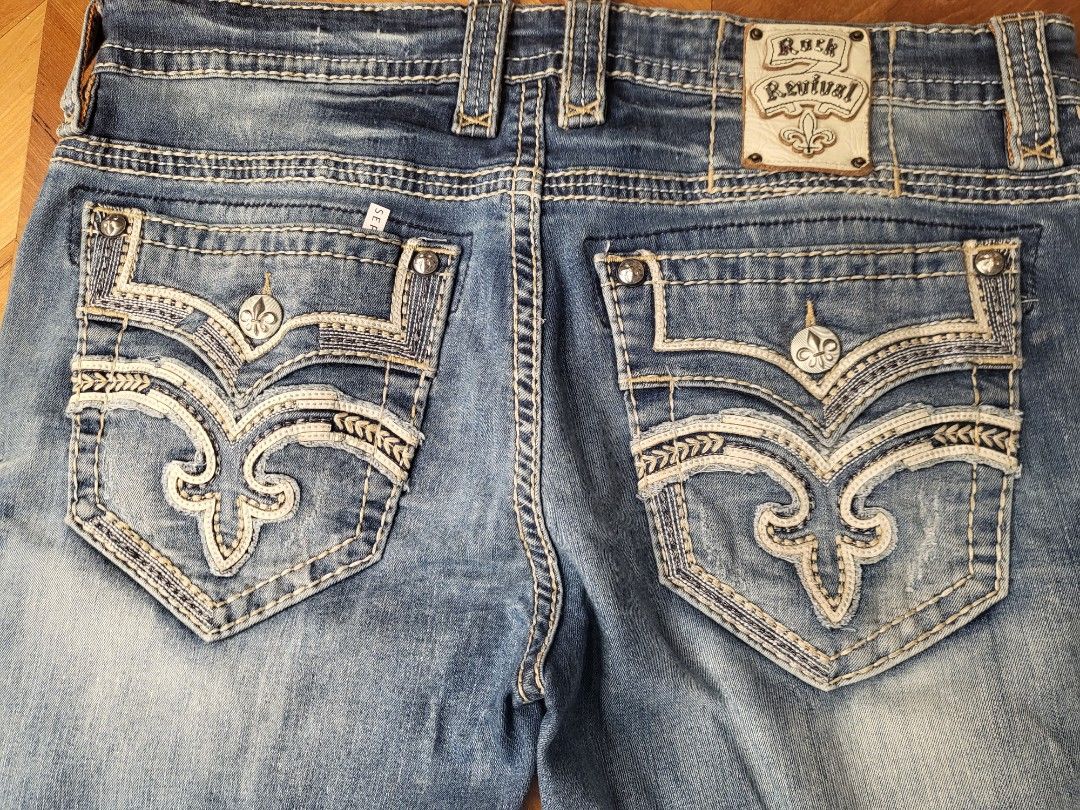 Cheap rock store revival jeans mens