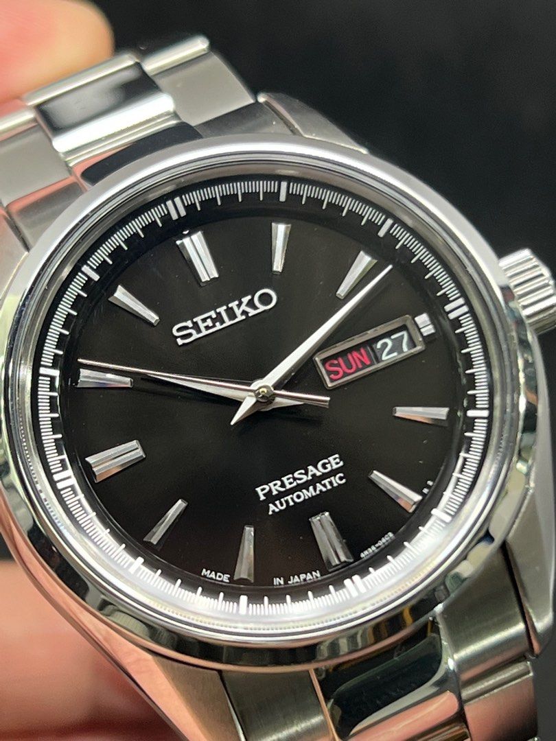 Seiko presage black day date srpb71j1 on sale