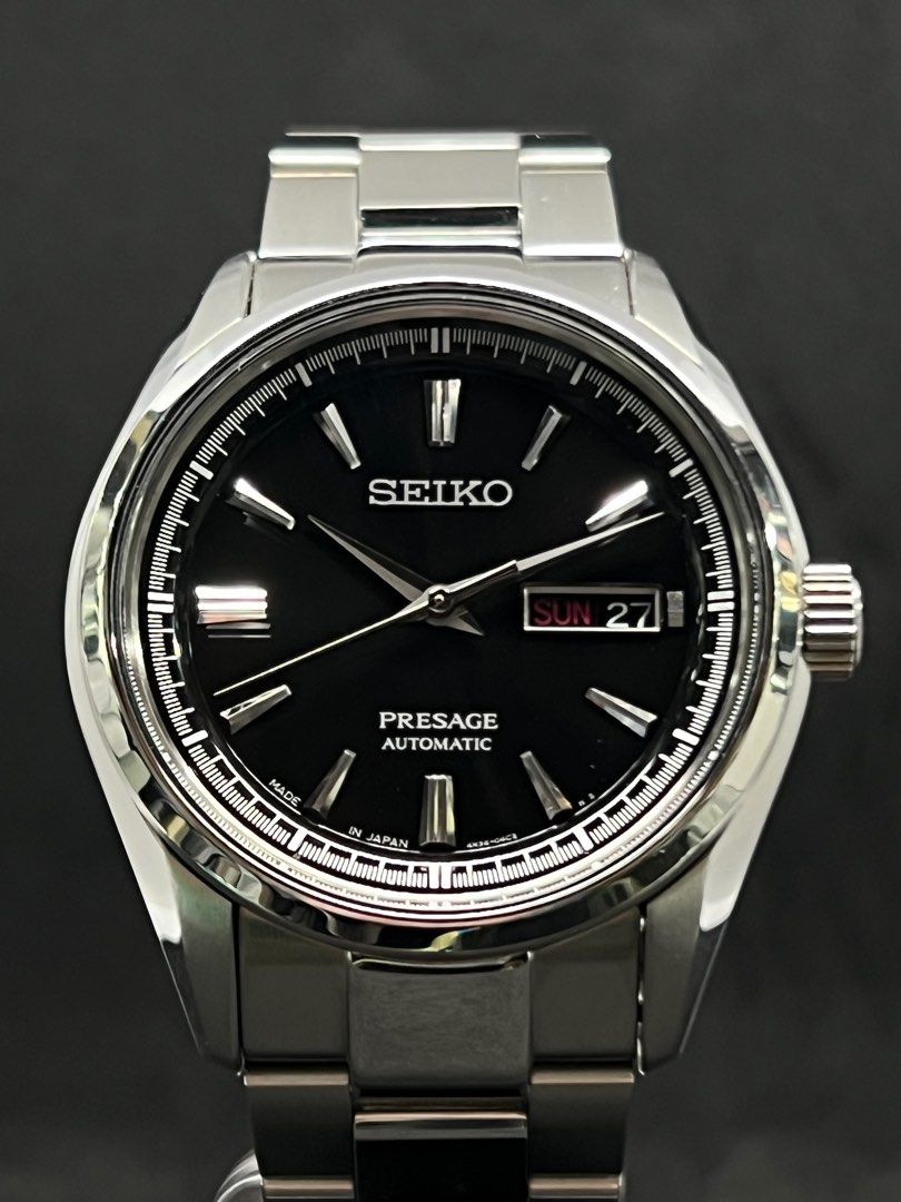 Seiko presage black day date srpb71j1 on sale