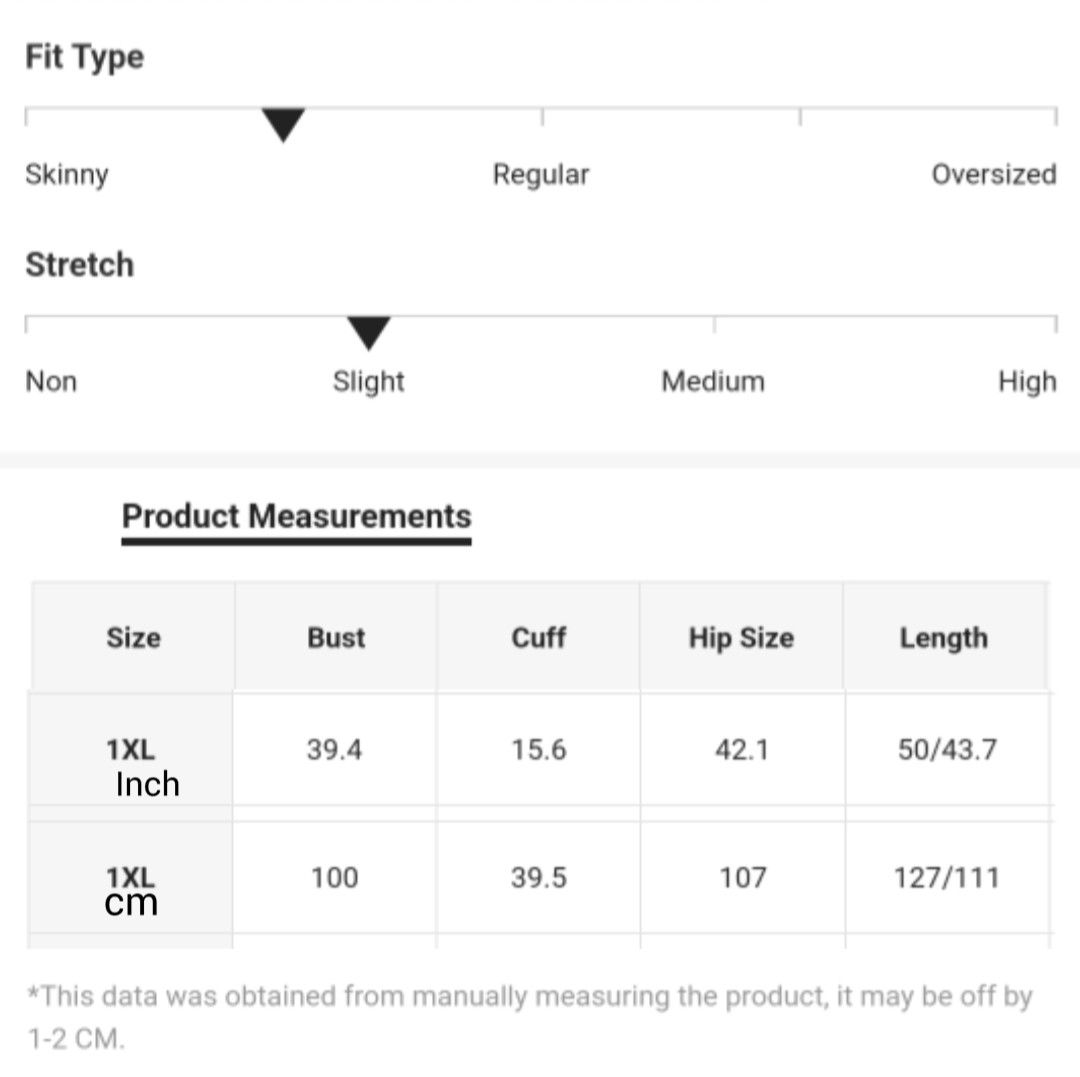 Shein plus online size chart