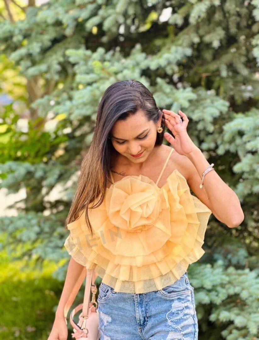 Ruffle sales cami top