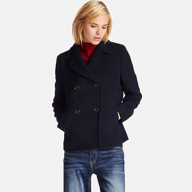 Size M uniqlo Navy Peacoat Women s Fashion Coats Jackets and