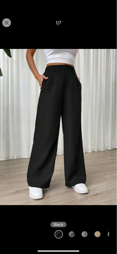 SHEIN Essnce Women's Flap Pocket Casual Pants