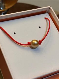 South Sea Pearl Bracelet / Cord Bracelet / Red Thread Bracelet / V! Visionary Bracelet