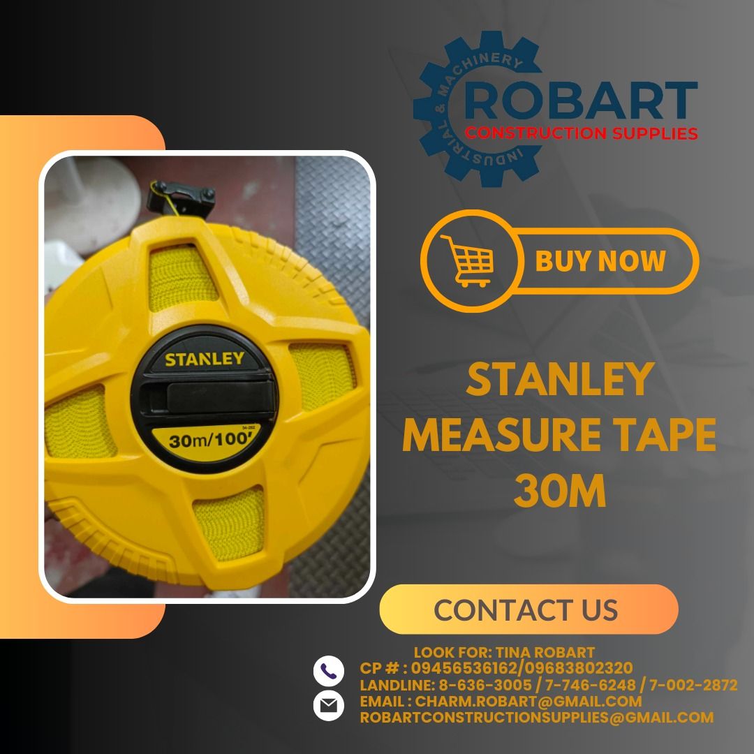 Stanley Measure Tape 30m, Commercial & Industrial, Construction