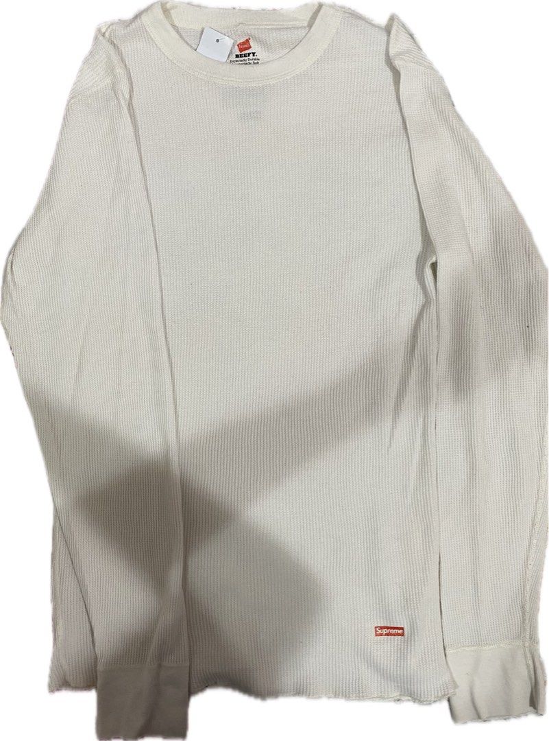 Supreme hanes thermal crew top