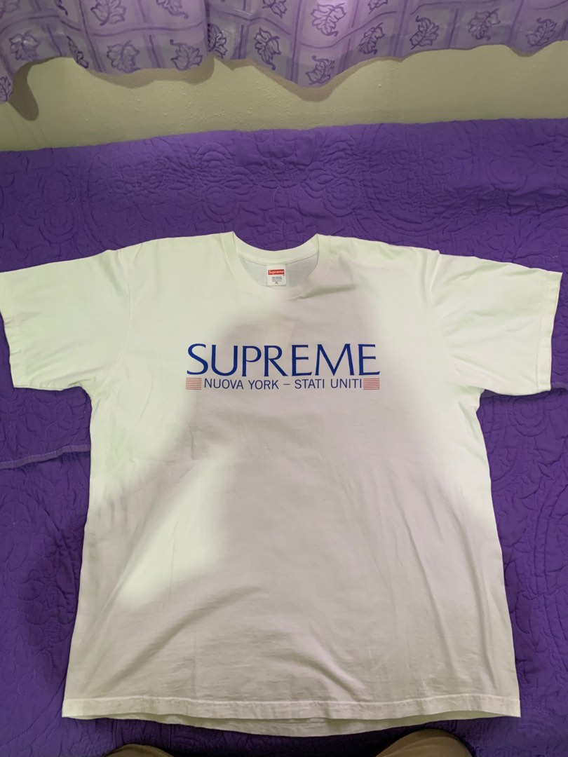 Supreme purple box logo tee white online