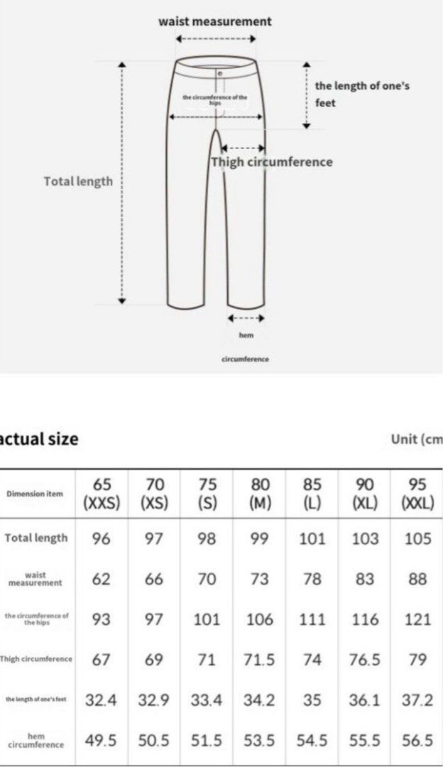North face snow pants size chart 2025