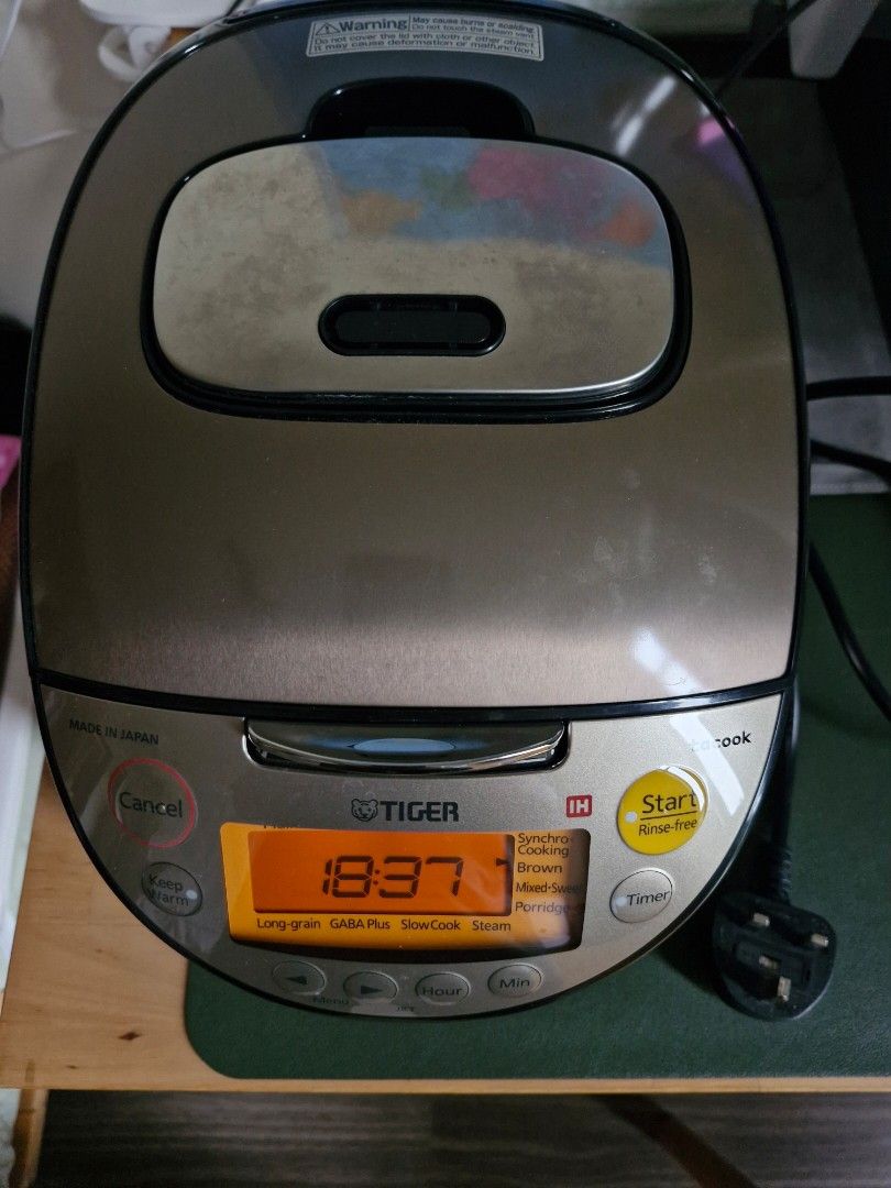 Tiger MadeinJapan Induction Heating Rice Cooker 1L capacity JKTS10s, TV & Home Appliances