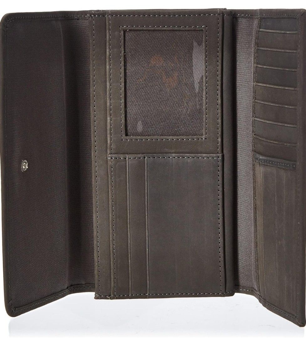 timberland women's leather rfid flap wallet clutch organizer