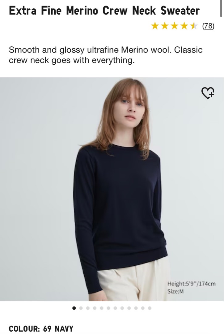 Uniqlo merino hotsell wool sweater