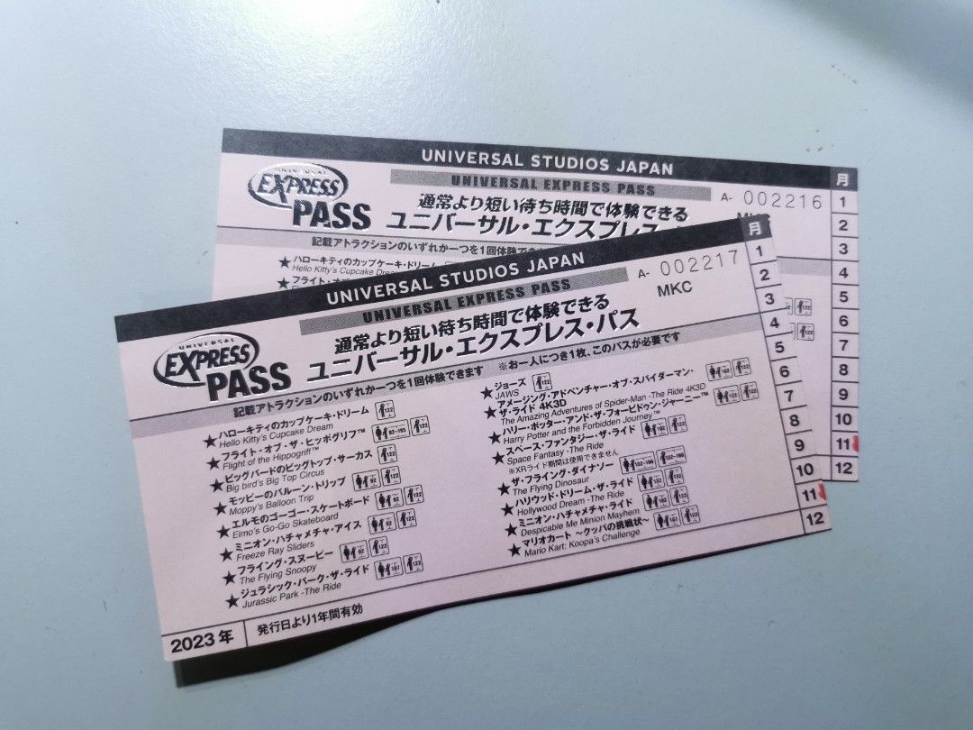 Universal studio Japan express pass, Everything Else on Carousell