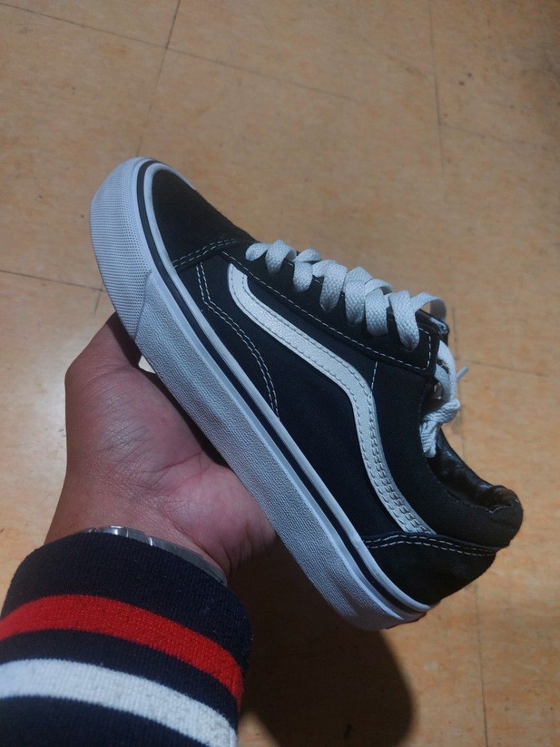 Vans 721277 Old Skool Women's Black Canvas Suede Toe Sneakers(6.5 US L ...
