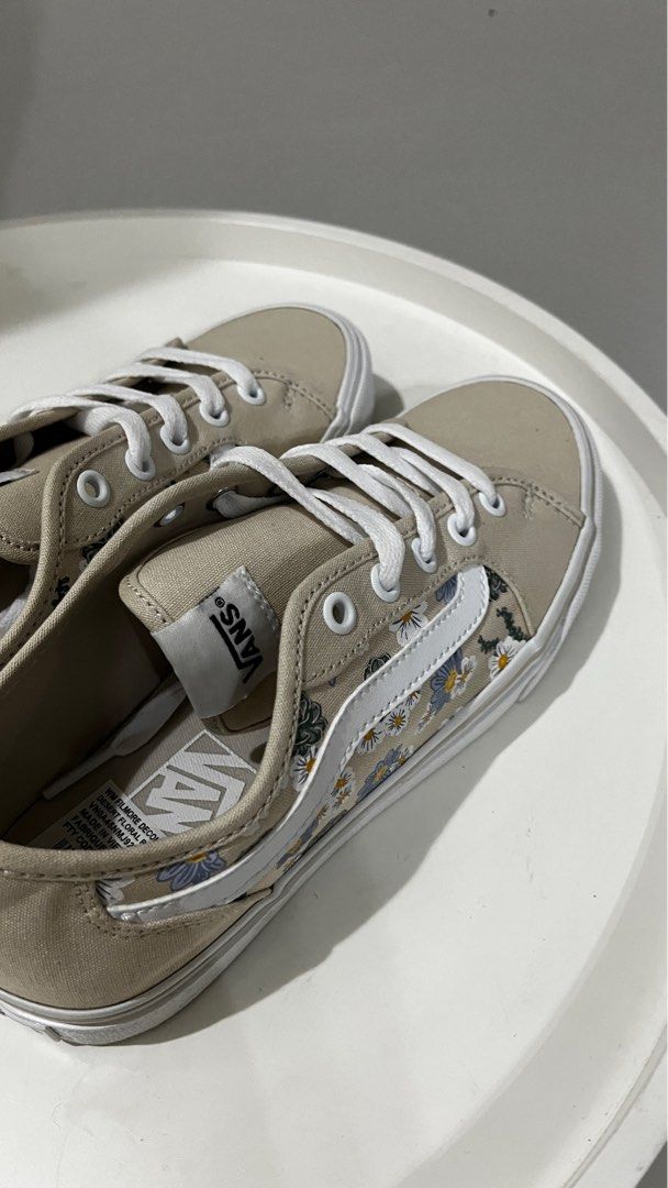 VANS Sneaker Floral Beige Women s Fashion Footwear Sneakers on