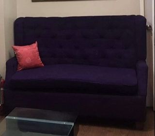 Velvet Sofa with shoe rock under sofa