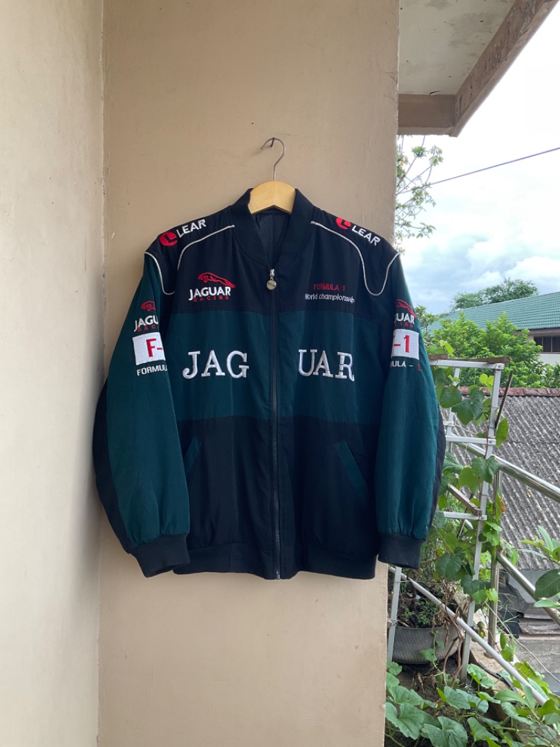 Vintage Jaguar Racing Jacket, Fesyen Pria, Pakaian Baju Luaran