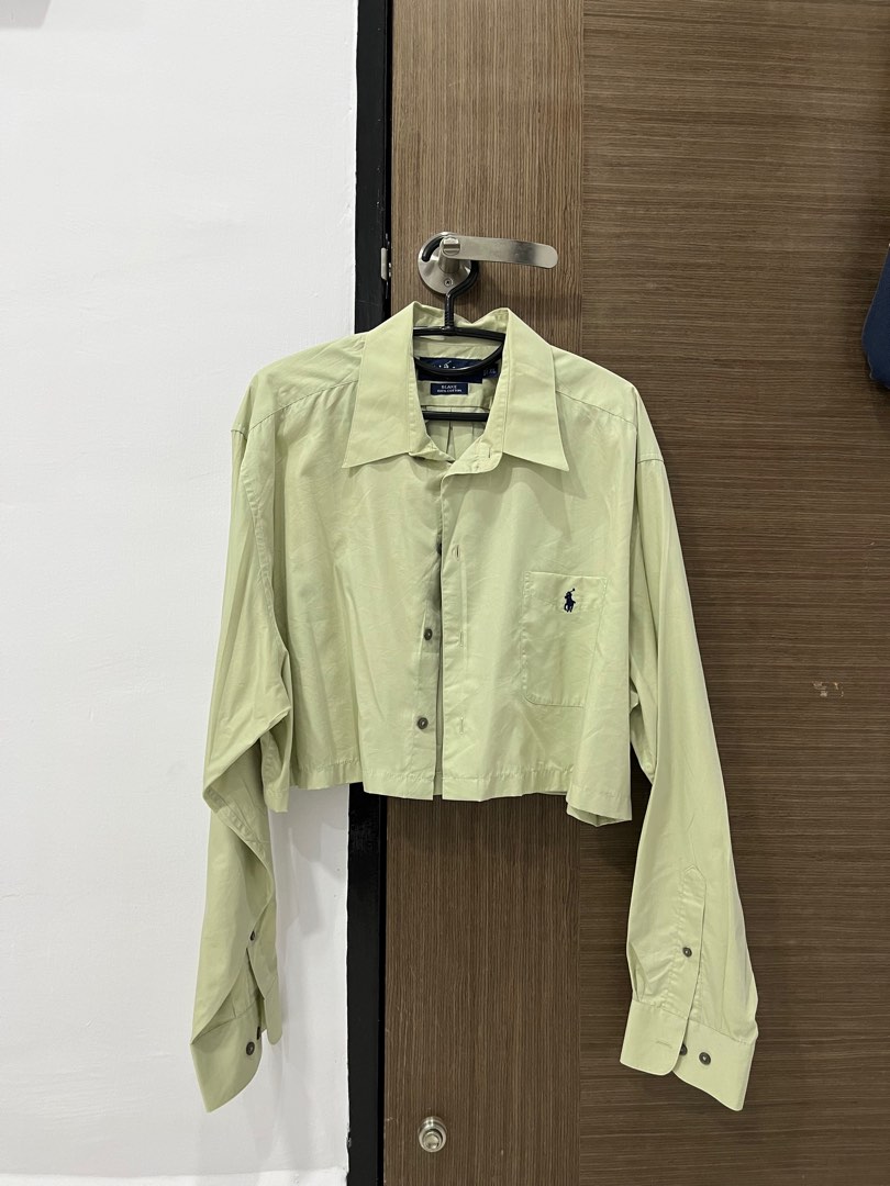 Ralph lauren discount cropped oxford shirt