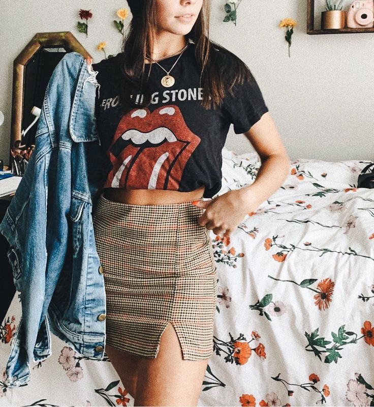 Plaid mini skirt express online