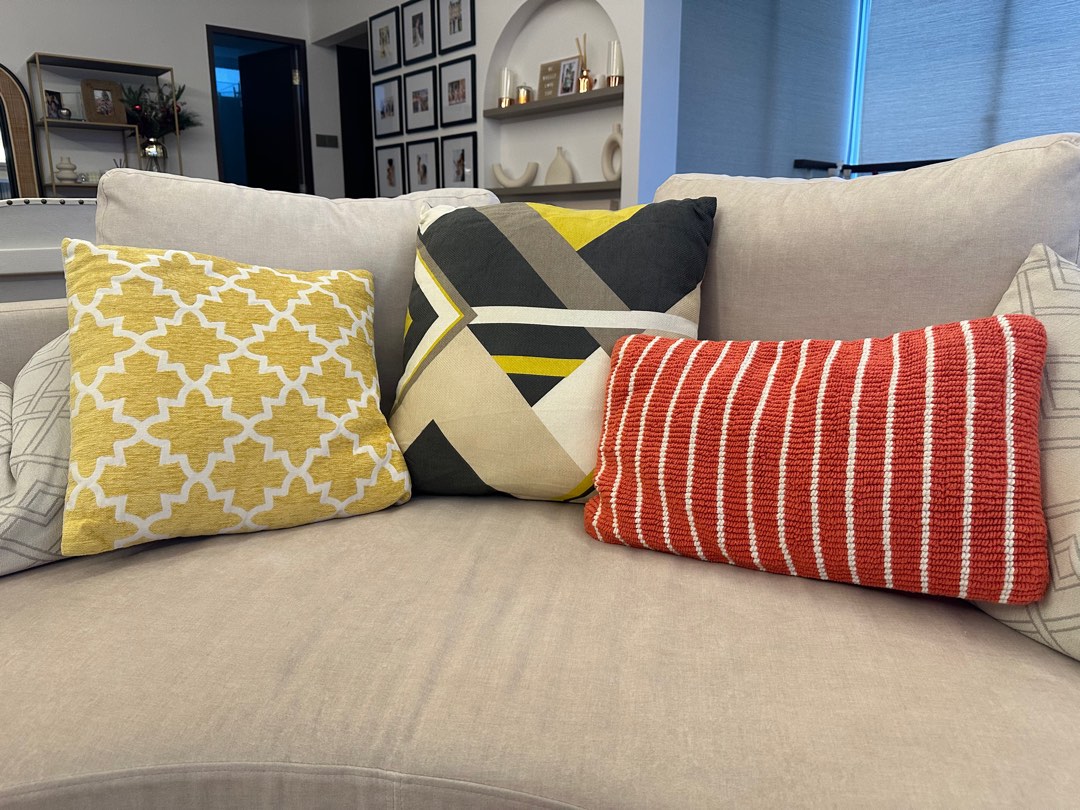 Orange pillows for couch outlet