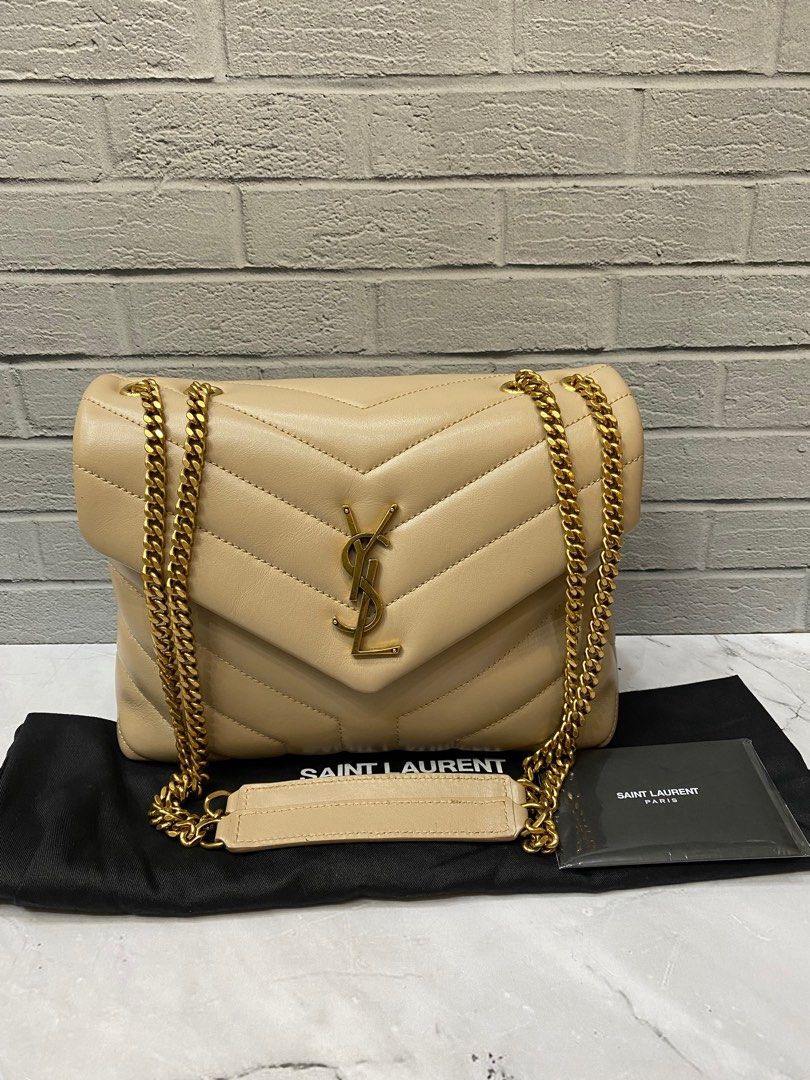 YSL loulou small 2021 nude GHW Size 24x19x8 PS:103 cm Db,year card