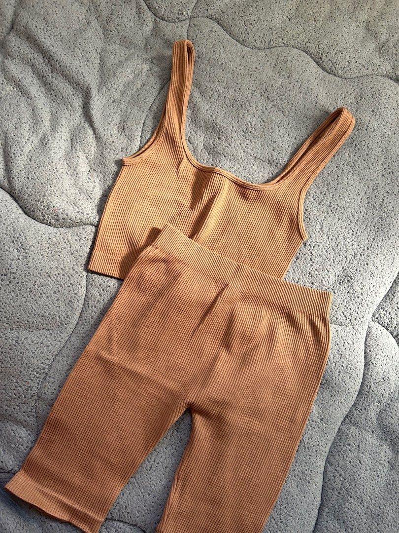Zara Ribbed Seamless Bralette and Cycling set, Women's Fashion, Dresses &  Sets, Sets or Coordinates on Carousell