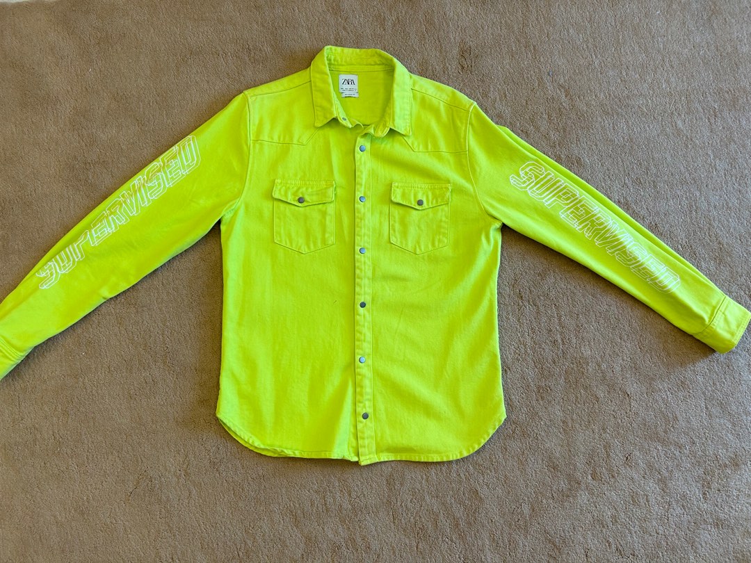 Zara neon denim jacket 2025