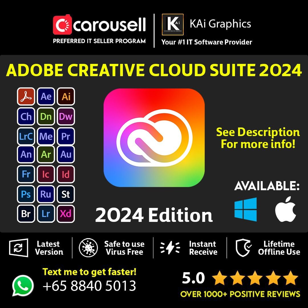 2024 Adobe Creative Cloud Full Suite Lifetime Software