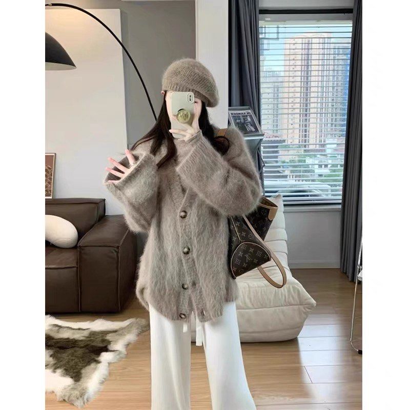 Furry cardigan sales jacket