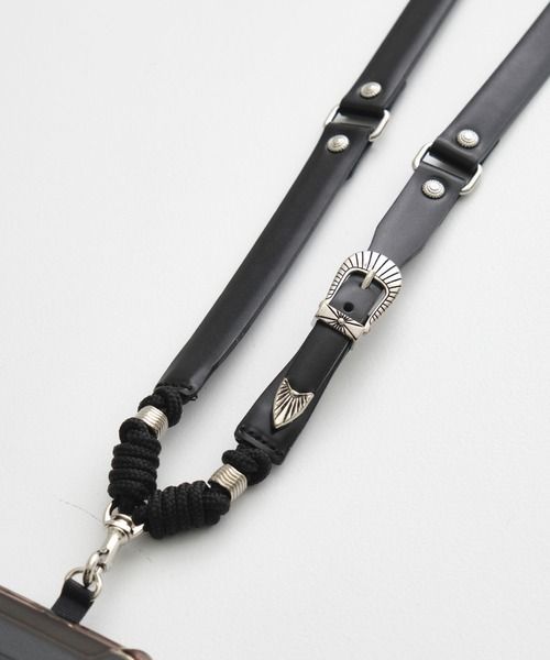 TOGA PULLA Leather phone strap（TOGA TOO - LEATHER PHONE