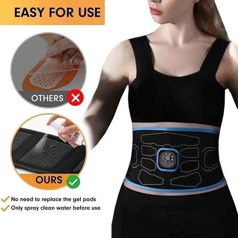 Muscle Stimulation Belt Electric Abs Stimulator Trainer EMS Abdominal  Toning Belts Body Slimming Massage Fitness Massager