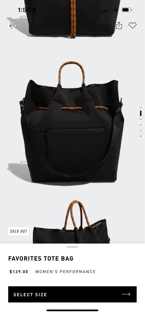 Adidas performance top favourite tote bag