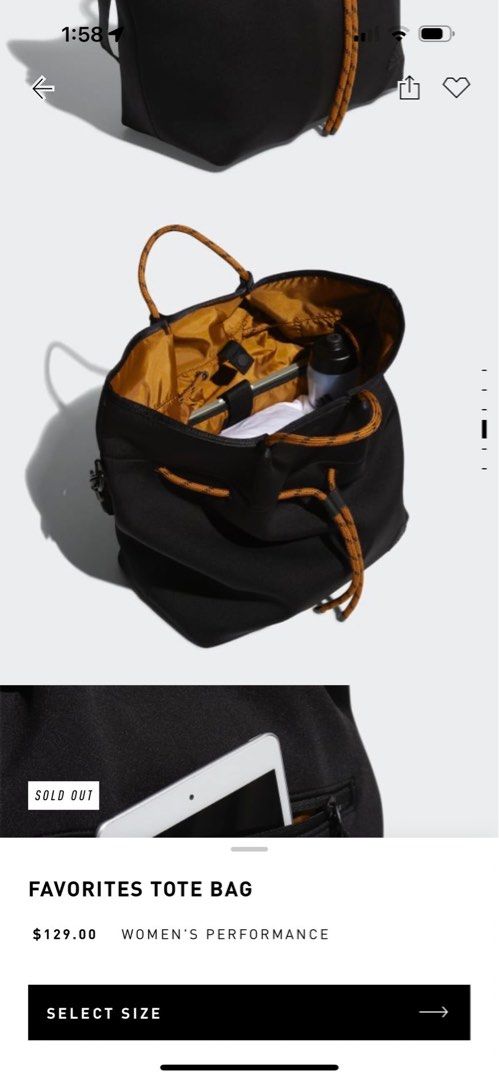 Adidas performance favourite tote discount bag
